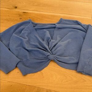 Aerie Blue Twist-Back Sweater